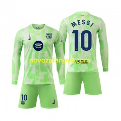 Nogometni Dres FC Barcelona Lionel Mess 10 Dječji Treći 2024-2025 Dugim Rukavima