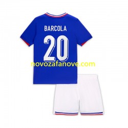 Nogometni Dres Francuska Bradley Barcola 20 Dječji Domaći 2024 Kratkih Rukava