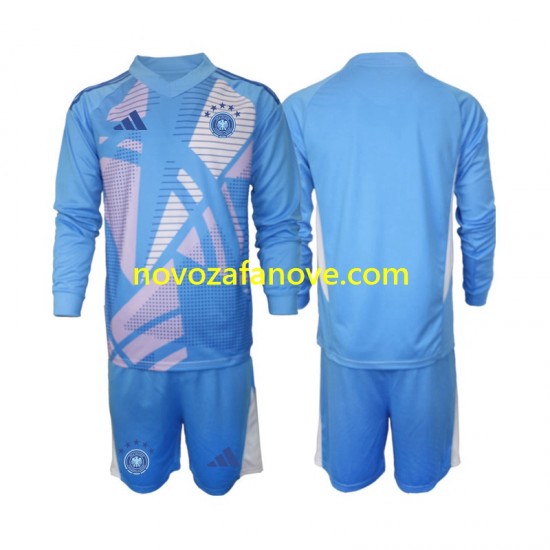 Nogometni Dres Njemačka Golmanski Dječji Četvrti 2024-2025 Dugim Rukavima