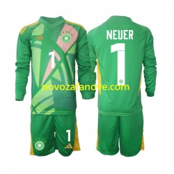 Nogometni Dres Njemačka Manuel Neuer 1 Golmanski Dječji Treći 2024-2025 Dugim Rukavima