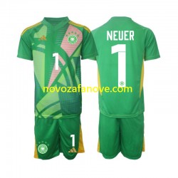Nogometni Dres Njemačka Manuel Neuer 1 Golmanski Dječji Treći 2024-2025 Kratkih Rukava