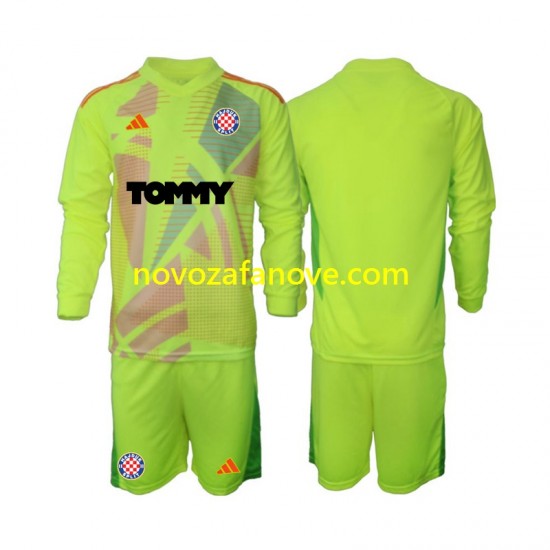 Nogometni Dres Hajduk Split Golmanski Dječji Domaći 2024-2025 Dugim Rukavima