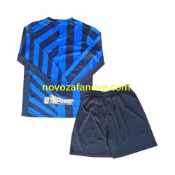 Nogometni Dres Inter Milan Dječji Domaći 2024-2025 Dugim Rukavima