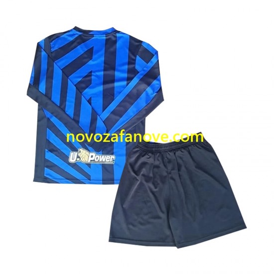 Nogometni Dres Inter Milan Dječji Domaći 2024-2025 Dugim Rukavima