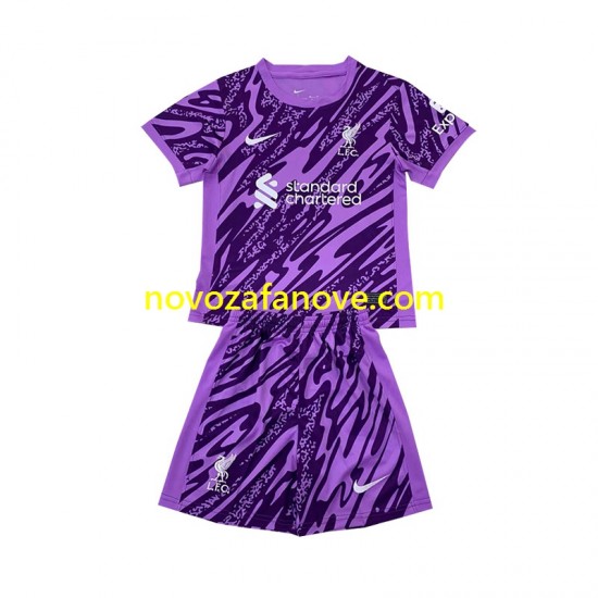Nogometni Dres Liverpool Golmanski Dječji Treći 2024-2025 Kratkih Rukava