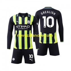 Nogometni Dres Manchester City Jack Grealish 10 Dječji Gostujući 2024-2025 Dugim Rukavima