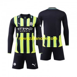 Nogometni Dres Manchester City Dječji Gostujući 2024-2025 Dugim Rukavima