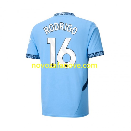 Nogometni Dres Manchester City RODRIGO 16 Muški Domaći 2024-2025 Kratkih Rukava