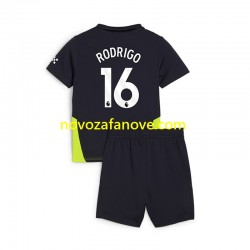 Nogometni Dres Manchester City RODRIGO 16 Dječji Gostujući 2024-2025 Kratkih Rukava