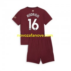 Nogometni Dres Manchester City RODRIGO 16 Dječji Treći 2024-2025 Kratkih Rukava
