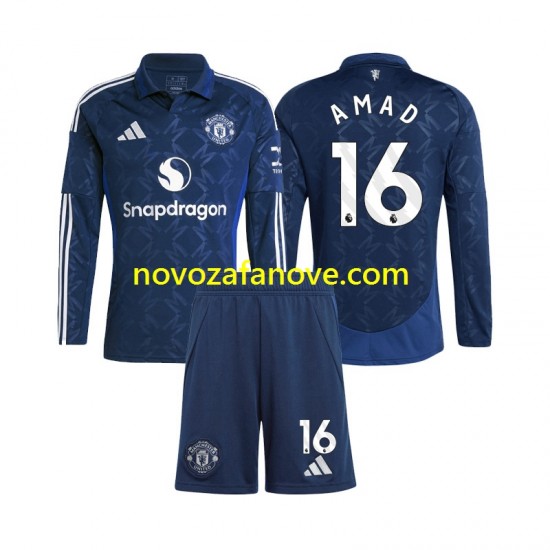 Nogometni Dres Manchester United Amad 16 Dječji Domaći 2024-2025 Dugim Rukavima
