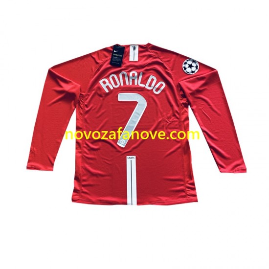 Nogometni Dres Manchester United Cristiano Ronaldo 7 Champion League 2007 Retro Muški Domaći Dugim Rukavima