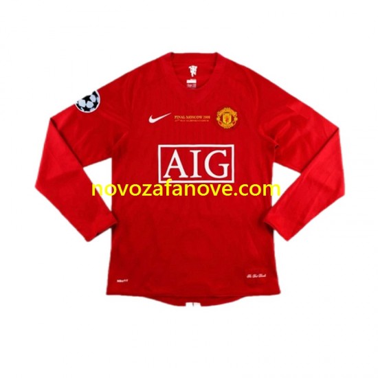 Nogometni Dres Manchester United Cristiano Ronaldo 7 Champion League 2007 Retro Muški Domaći Dugim Rukavima