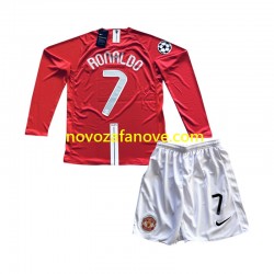 Nogometni Dres Manchester United Cristiano Ronaldo 7 Champion League 2007 Retro Dječji Domaći Dugim Rukavima