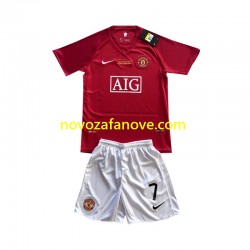Nogometni Dres Manchester United Cristiano Ronaldo 7 Champion League 2007 Retro Dječji Domaći Kratkih Rukava