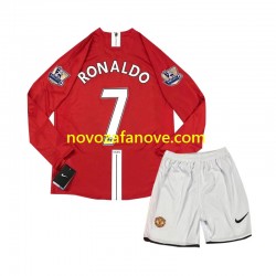 Nogometni Dres Manchester United Cristiano Ronaldo 7 2007 Retro Dječji Domaći Dugim Rukavima