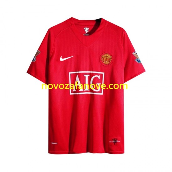 Nogometni Dres Manchester United 2007 Retro Muški Domaći Dugim Rukavima