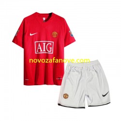 Nogometni Dres Manchester United 2007 Retro Dječji Domaći Kratkih Rukava