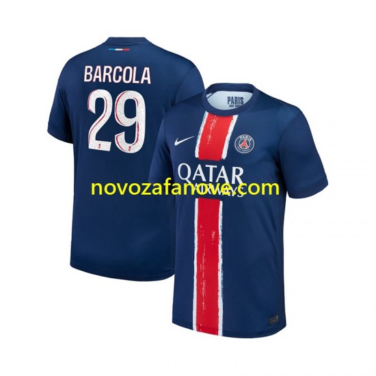 Nogometni Dres Paris Saint-Germain Bradley Barcola 29 Muški Domaći 2024-2025 Kratkih Rukava