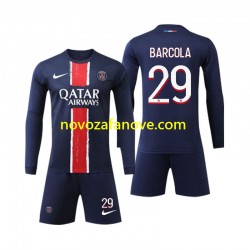 Nogometni Dres Paris Saint-Germain Bradley Barcola 29 Dječji Domaći 2024-2025 Dugim Rukavima
