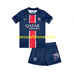 Nogometni Dres Paris Saint-Germain Bradley Barcola 29 Dječji Domaći 2024-2025 Kratkih Rukava