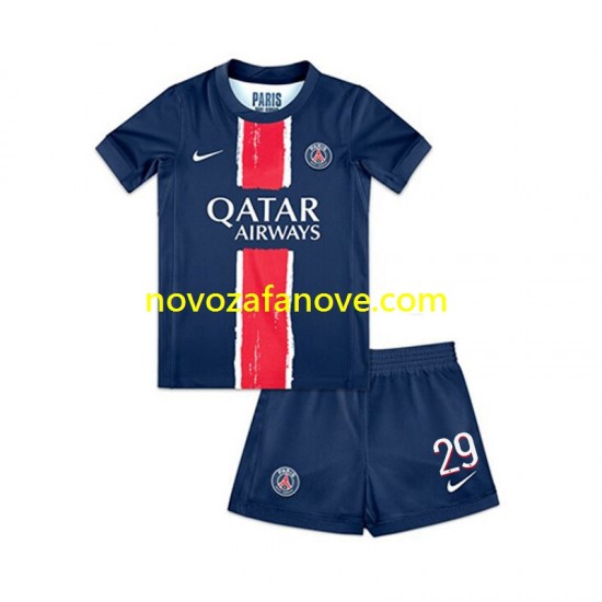 Nogometni Dres Paris Saint-Germain Bradley Barcola 29 Dječji Domaći 2024-2025 Kratkih Rukava