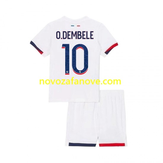 Nogometni Dres Paris Saint-Germain Ousmane Dembele 10 Dječji Gostujući 2024-2025 Kratkih Rukava