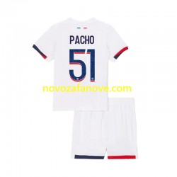 Nogometni Dres Paris Saint-Germain Willian Pacho 51 Dječji Gostujući 2024-2025 Kratkih Rukava