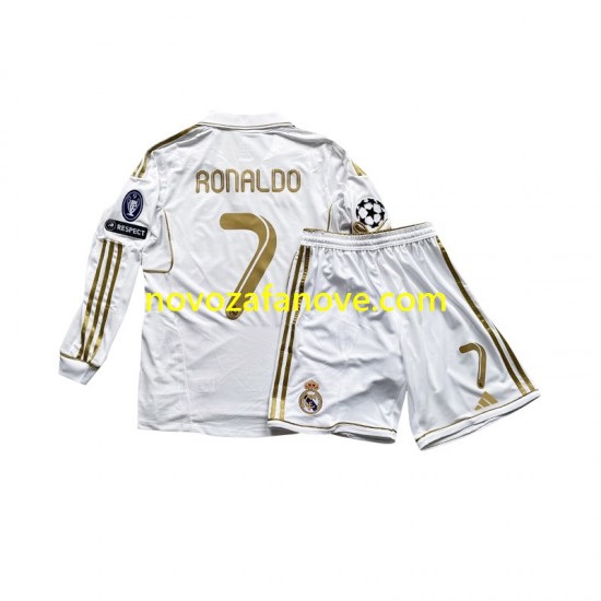 Nogometni Dres Real Madrid Cristiano Ronaldo 7 Dječji Domaći 2011 Dugim Rukavima