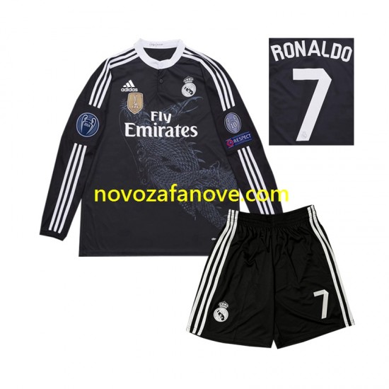 Nogometni Dres Real Madrid Cristiano Ronaldo 7 2014 Retro Dječji Treći Dugim Rukavima