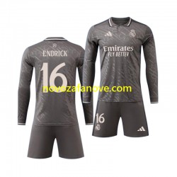 Nogometni Dres Real Madrid ENDRICK 16 Dječji Gostujući 2024-2025 Dugim Rukavima