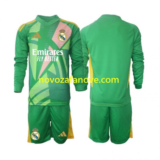 Nogometni Dres Real Madrid Golmanski Dječji Treći 2024-2025 Dugim Rukavima
