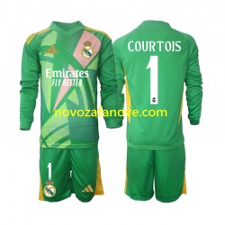 Nogometni Dres Real Madrid Thibaut Courtois 1 Golmanski Dječji Treći 2024-2025 Dugim Rukavima