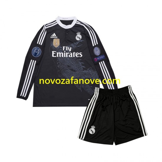 Nogometni Dres Real Madrid 2014 Retro Dječji Treći Dugim Rukavima