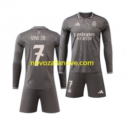 Nogometni Dres Real Madrid Vinicius Junior 7 Dječji Treći 2024-2025 Dugim Rukavima