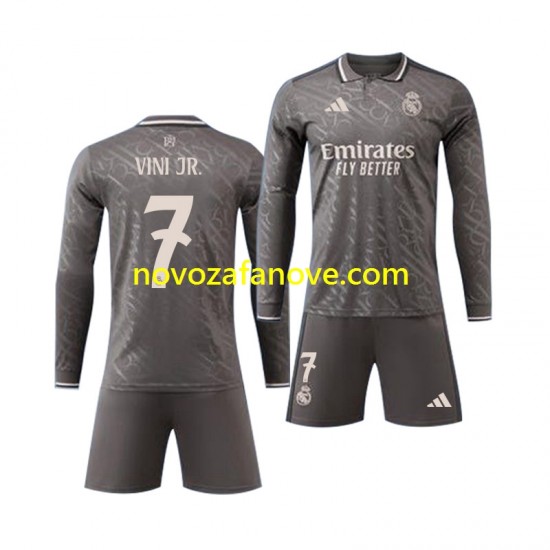 Nogometni Dres Real Madrid Vinicius Junior 7 Dječji Treći 2024-2025 Dugim Rukavima
