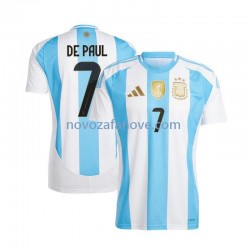 Nogometni Dres Argentina De Paul 7 Muški Domaći 2024 Kratkih Rukava