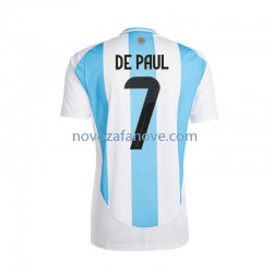 Nogometni Dres Argentina De Paul 7 Muški Domaći 2024 Kratkih Rukava