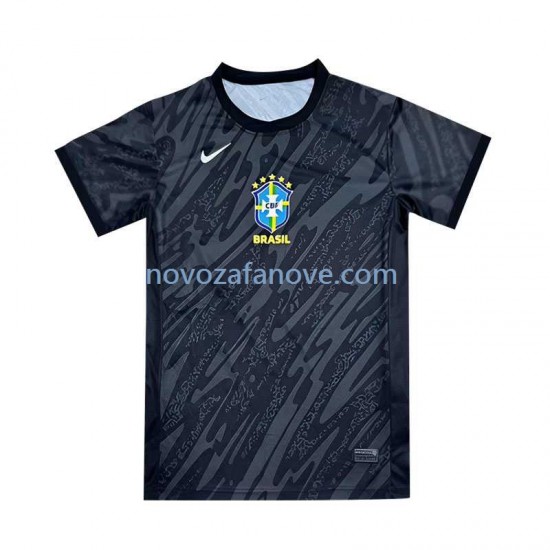 Nogometni Dres Brazil Golmanski Muški Gostujući 2024 Kratkih Rukava