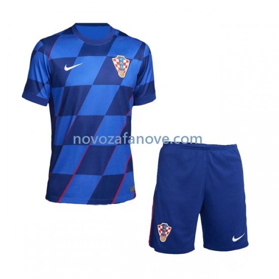 Nogometni Dres Hrvatska Dječji Gostujući Euro 2024 Kratkih Rukava