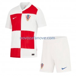 Nogometni Dres Hrvatska Dječji Domaći Euro 2024 Kratkih Rukava