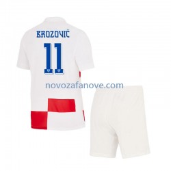 Nogometni Dres Hrvatska Marcelo Brozovic 11 Dječji Domaći Euro 2024 Kratkih Rukava