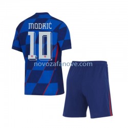 Nogometni Dres Hrvatska Modrić 10 Dječji Gostujući Euro 2024 Kratkih Rukava