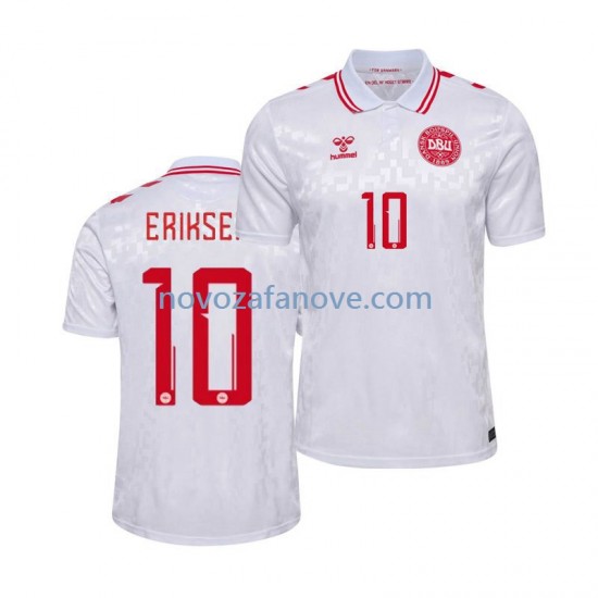 Nogometni Dres Danska Eriksen 10 Muški Gostujući Euro 2024 Kratkih Rukava