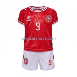 Nogometni Dres Danska Hojlund 9 Dječji Domaći Euro 2024 Kratkih Rukava