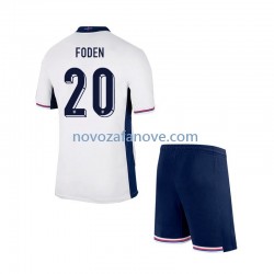 Nogometni Dres Engleska Phil Foden 20 Dječji Domaći Euro 2024 Kratkih Rukava