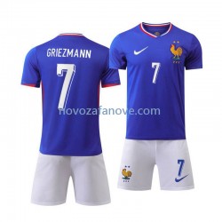 Nogometni Dres Francuska Antoine Griezmann 7 Dječji Domaći Euro 2024 Kratkih Rukava