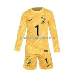 Nogometni Dres Francuska Hugo Lloris 1 Golmanski Dječji Domaći Euro 2024 Dugim Rukavima