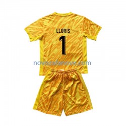 Nogometni Dres Francuska Hugo Lloris 1 Golmanski Dječji Domaći Euro 2024 Kratkih Rukava