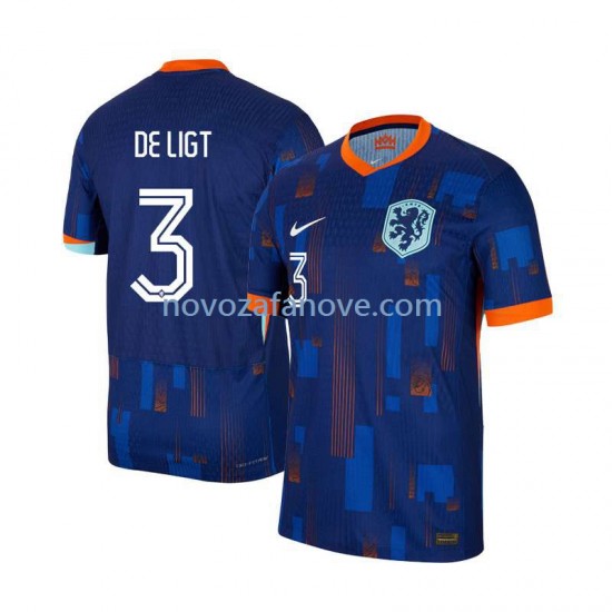 Nogometni Dres Nizozemska Matthijs de Ligt 3 Muški Gostujući Euro 2024 Kratkih Rukava